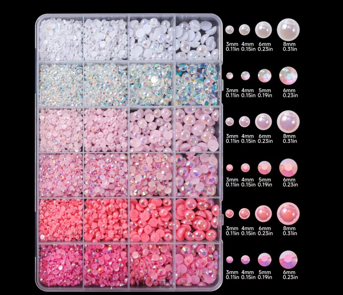 24 grids case and beads