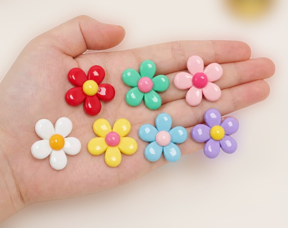 10 large flowers mixed colors