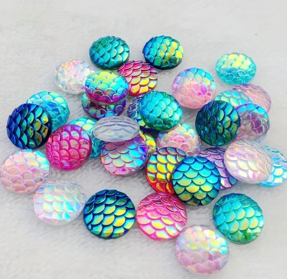 40 mermaid scales textured