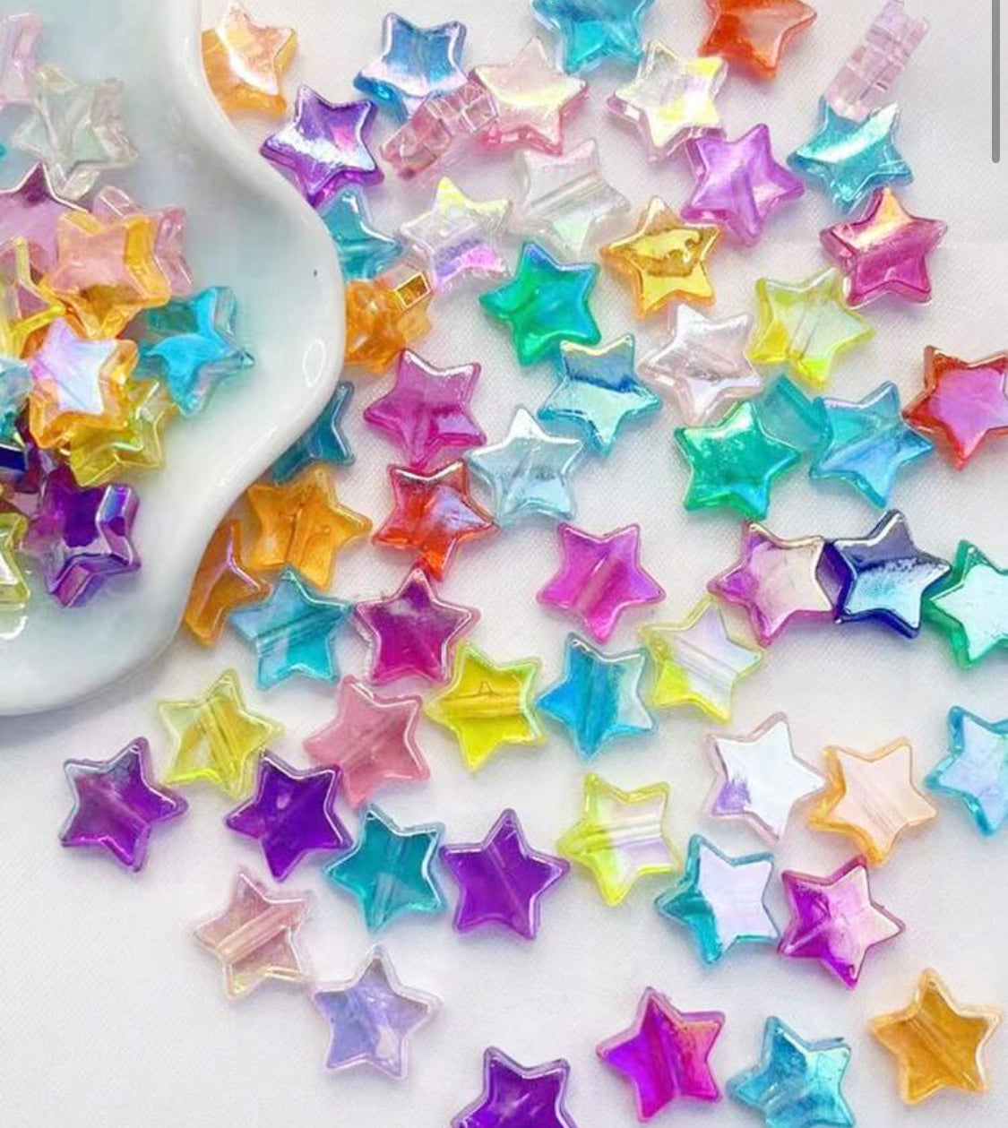 100 Multicolor acrylic stars
