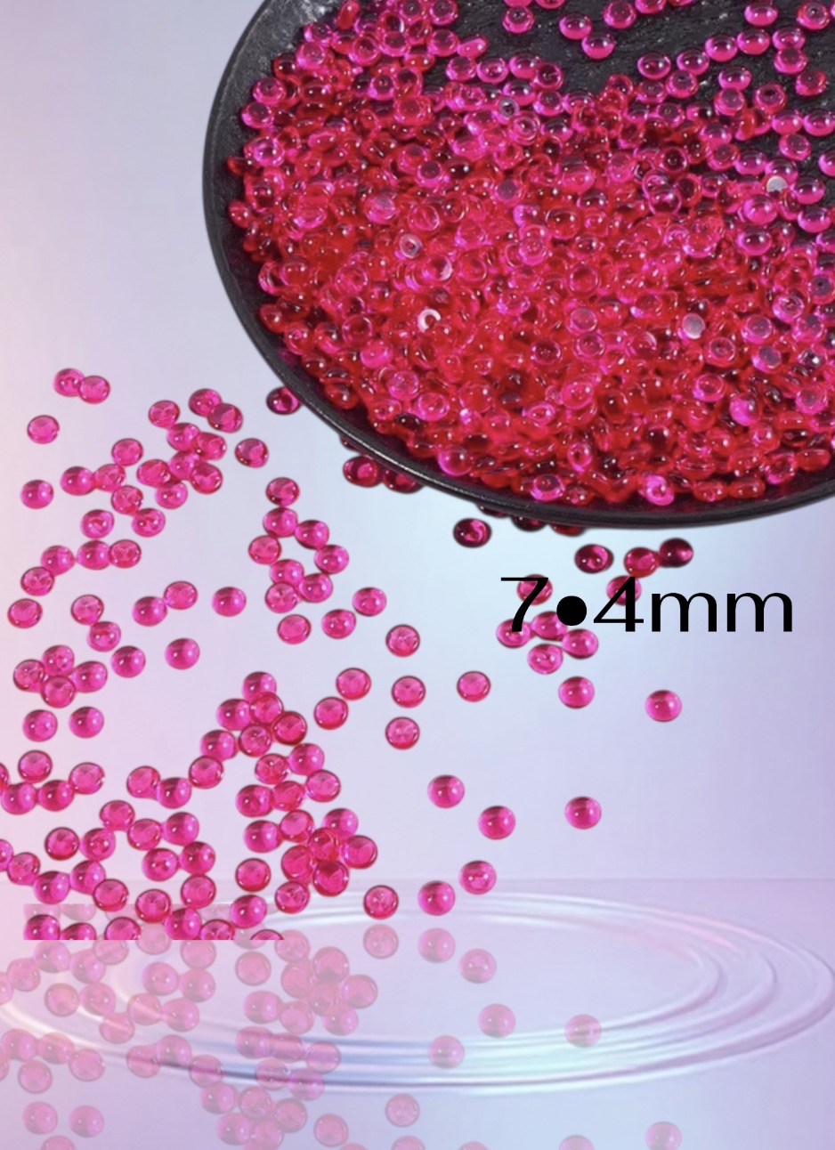 50g plastic beads Hot pink