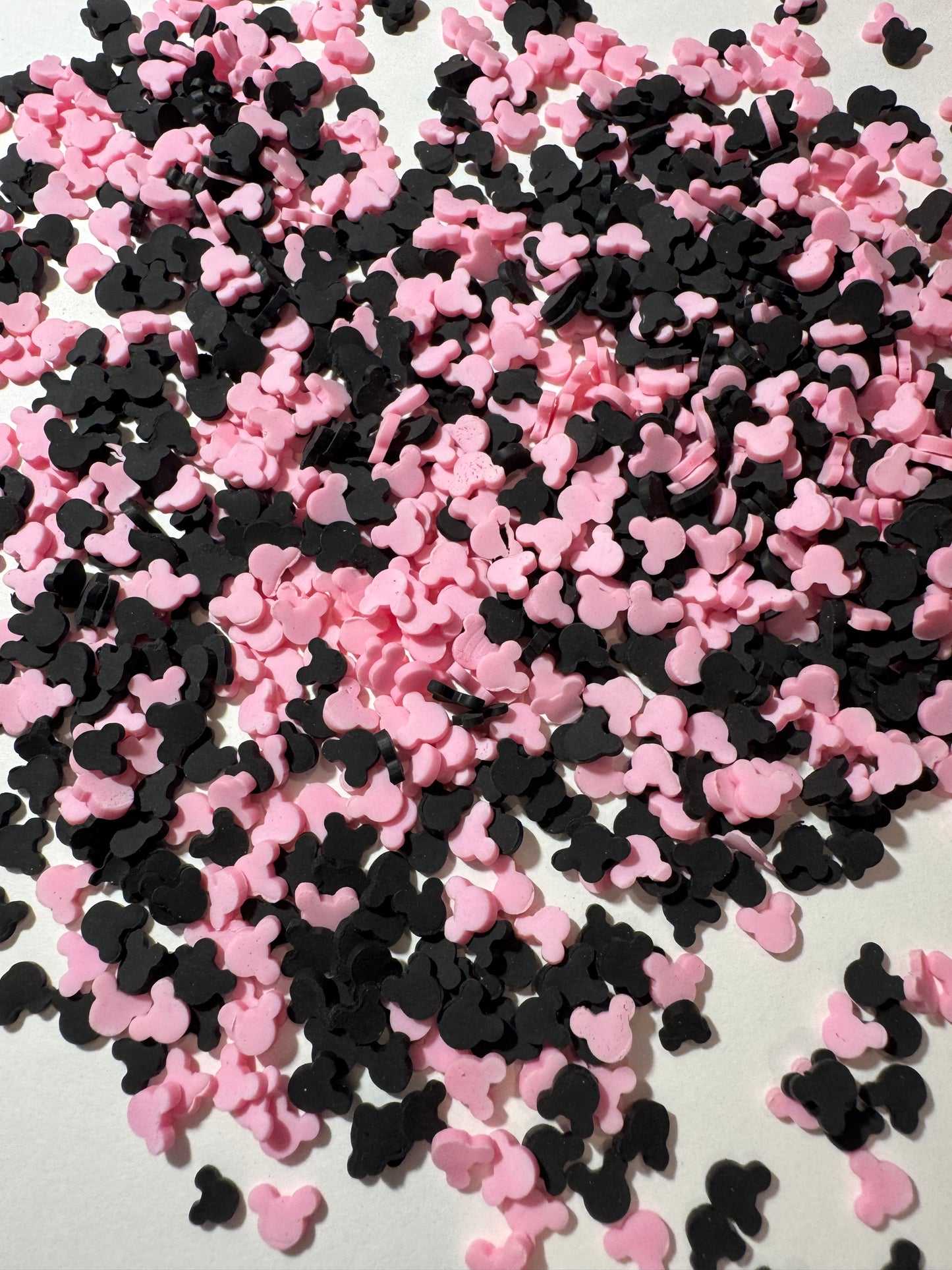 50g Polymer clay mouse black-PINK
