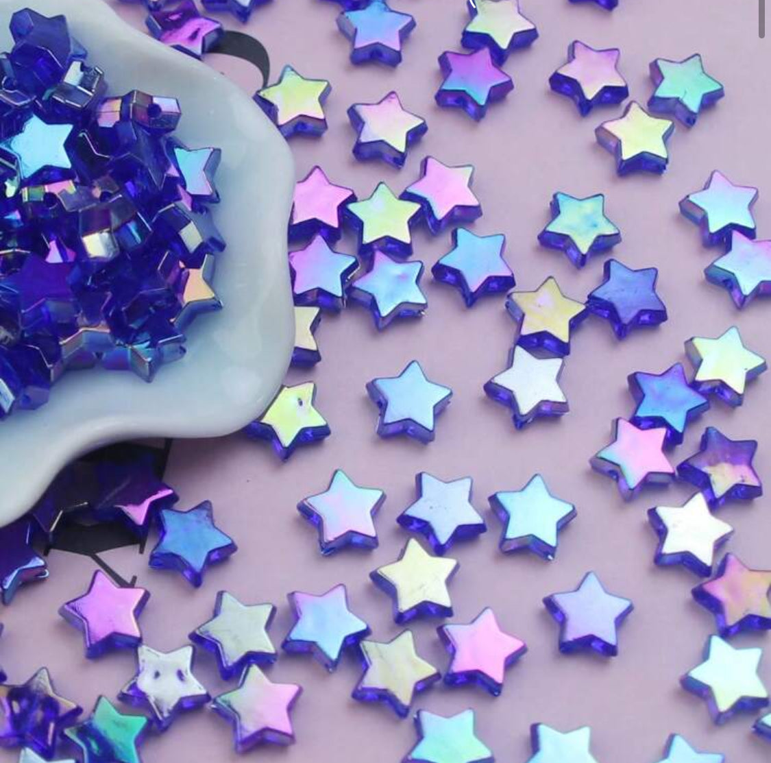 100 Royal blue acrylic stars