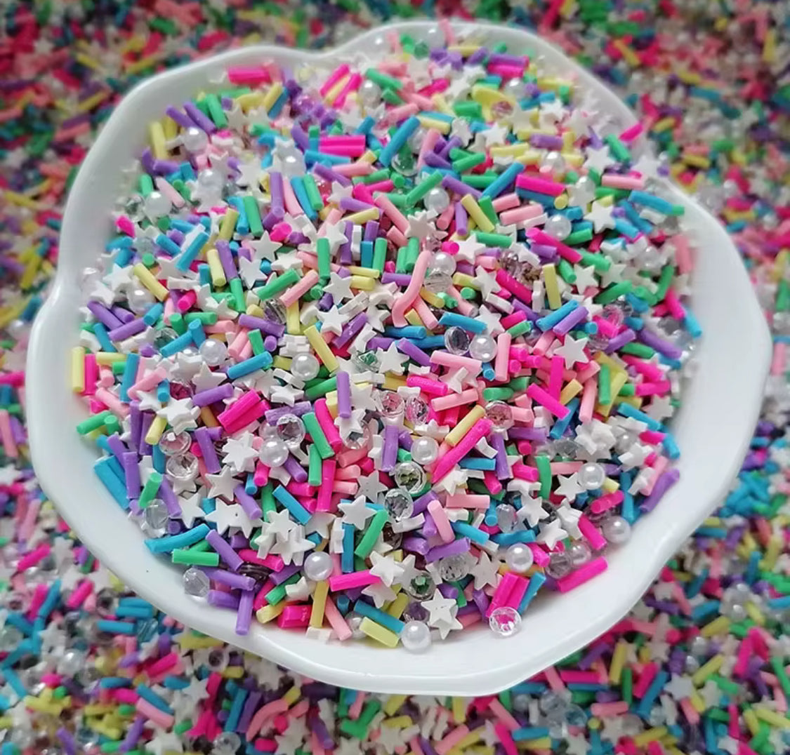 Colorful stars mix clay