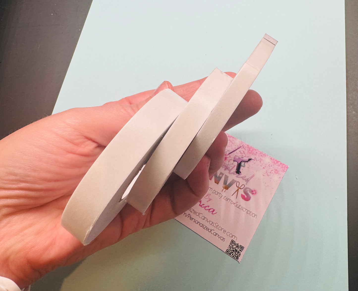 3 White crafter's Square Tape. Perfect for shakers (3 Rolls-3 sizes)