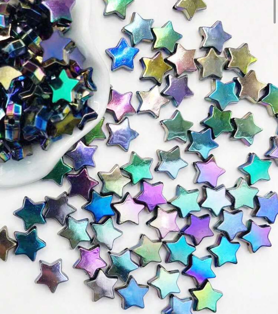 100 Black acrylic stars