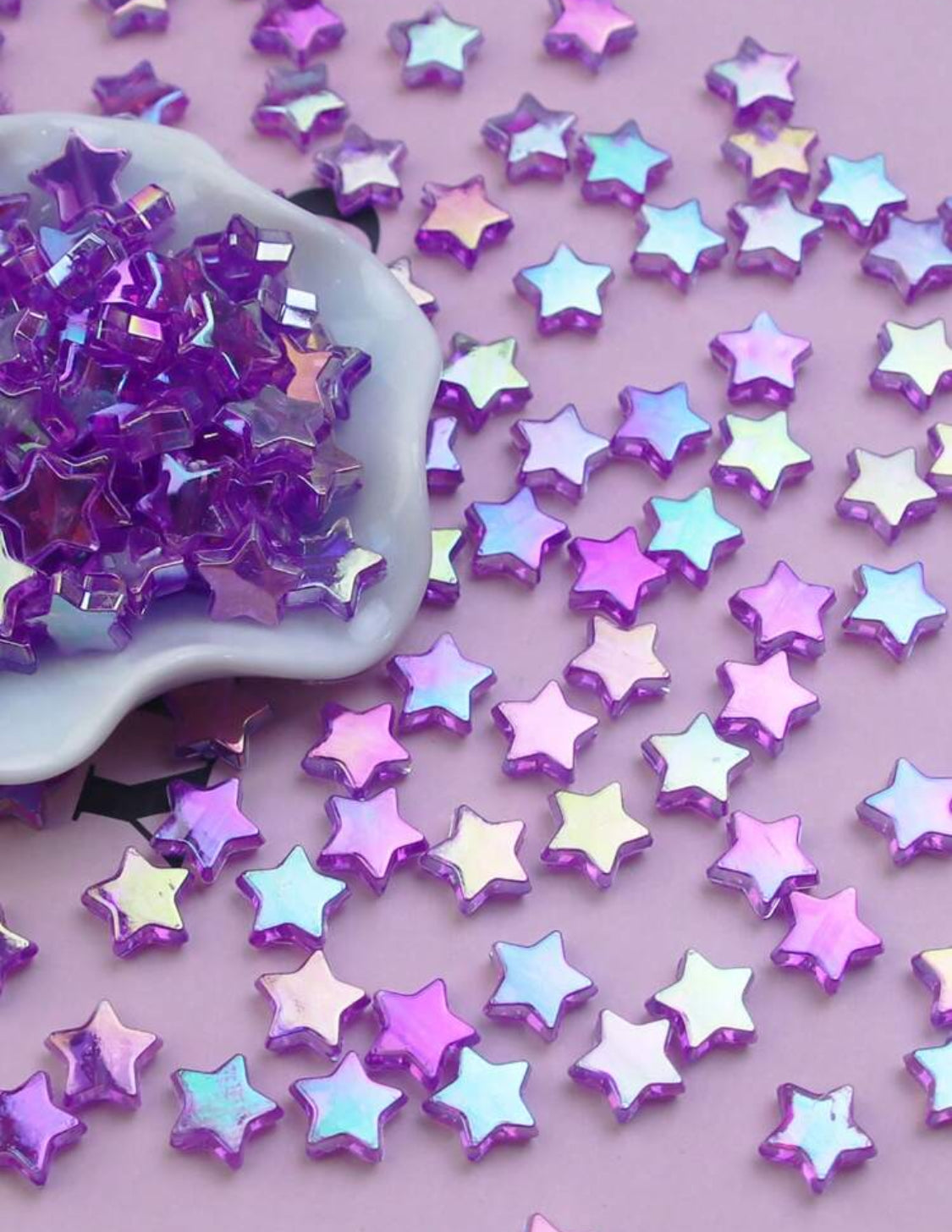 100 Lila acrylic stars