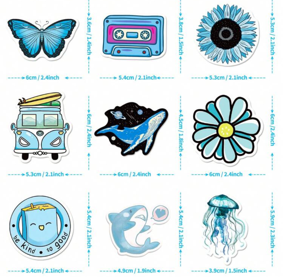 Mixed Pattern Sticker 50 pcs