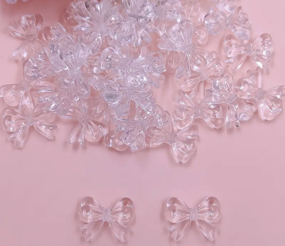 50 Transparent acrylic bows