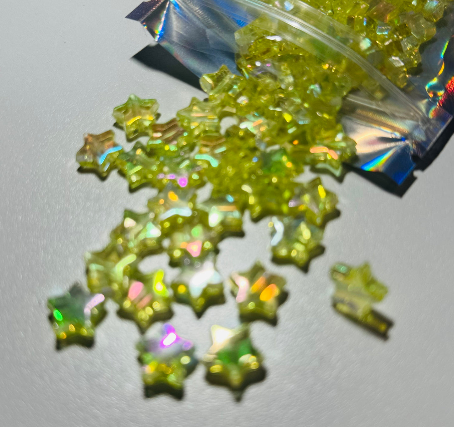 100 Yellow acrylic stars