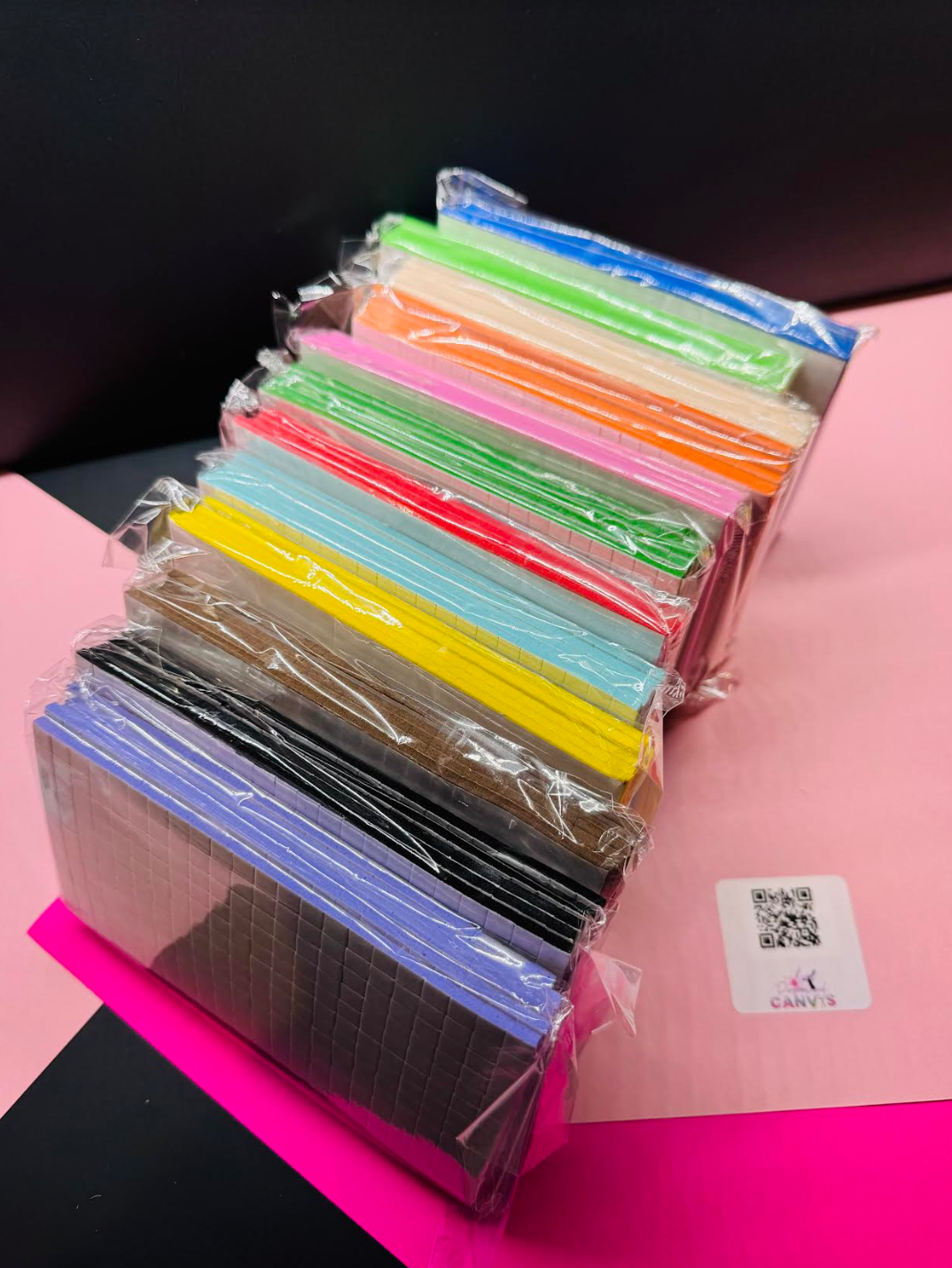 Squared mini foam tape sheets