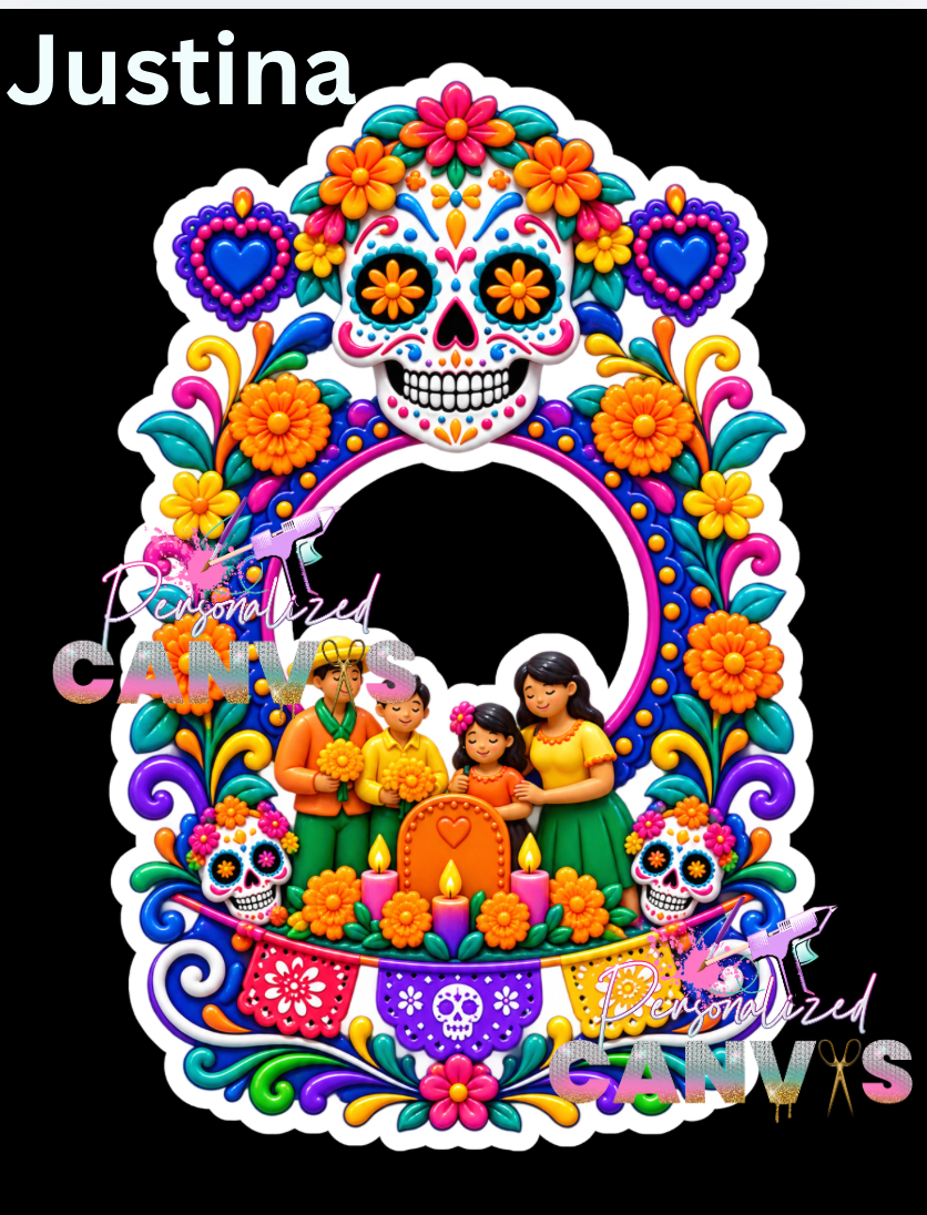 * DIa de Muertos Glass Candles