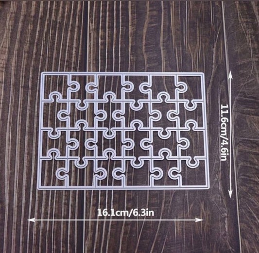 Metallic cutting die puzzle