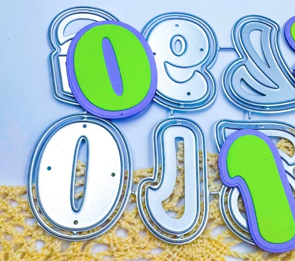 Metallic cutting DIY numbers