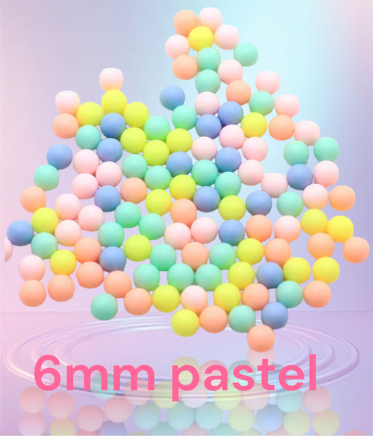 6mm pastel Plastic  Macaroons