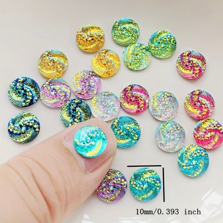 50 round resin mixed colors