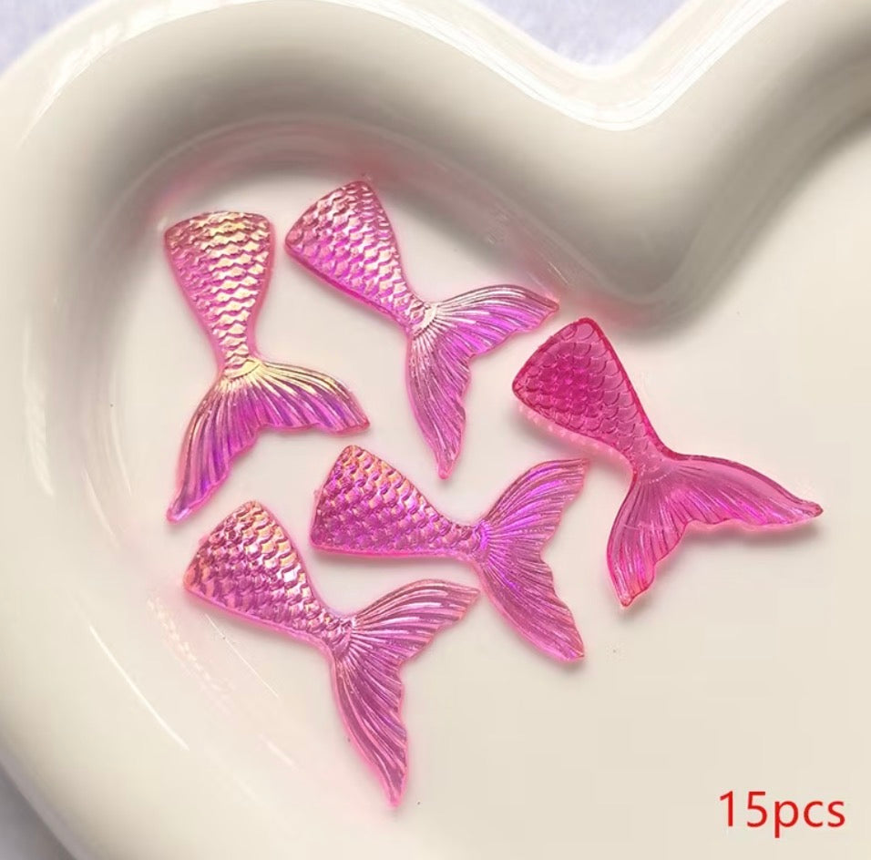15 mermaid tails red-hot pink