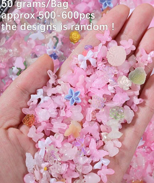 50 grams pink multiple designs