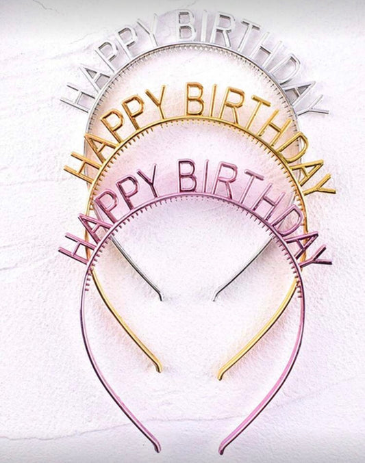 3 Happy Birthday head band 3 piece