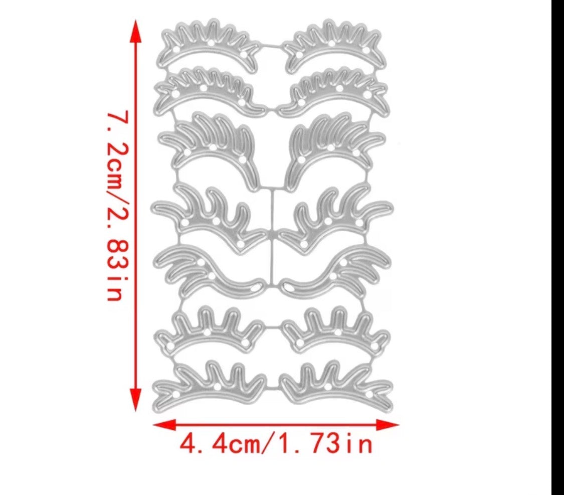 Metallic cutting die small eyelashes