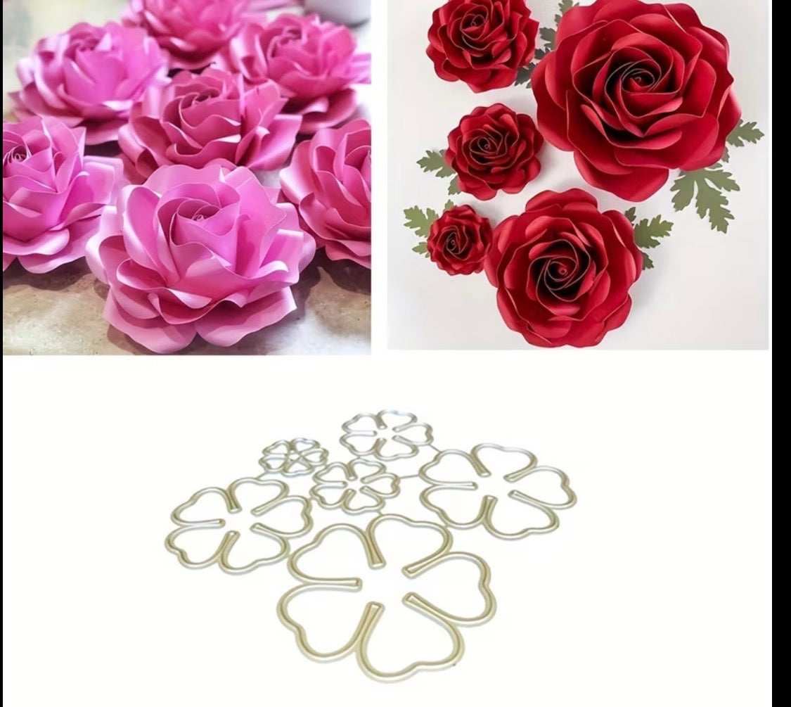 Metallic cutting DIY  roses 6