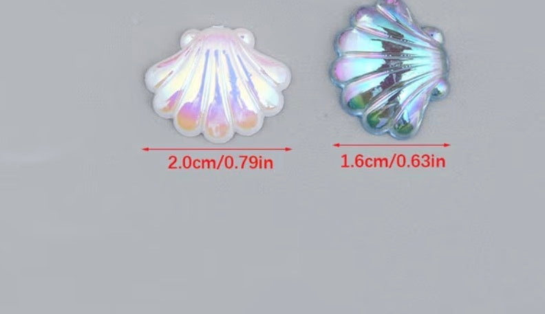 30 larger seashells pink