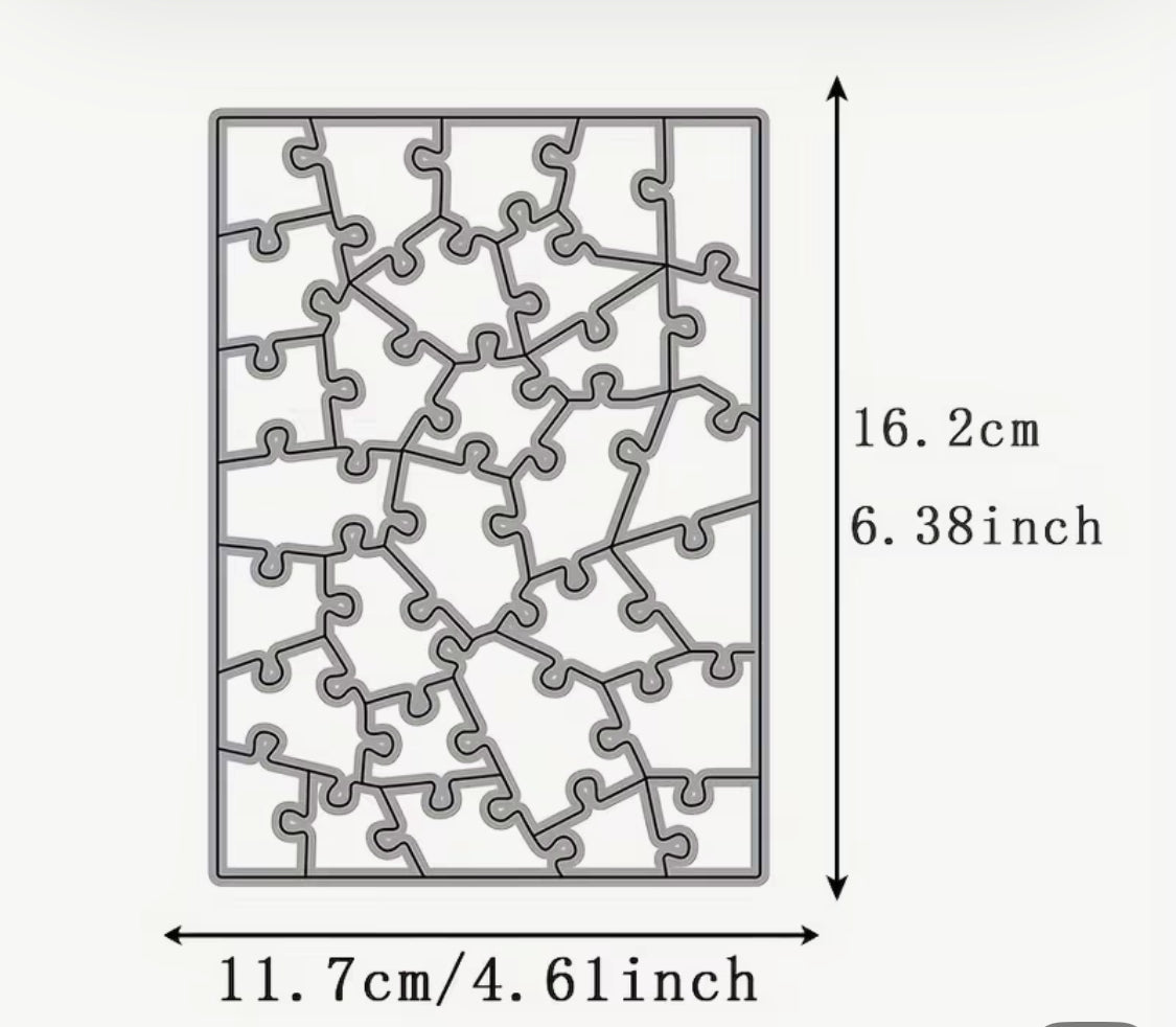 Metallic cutting die puzzle zig