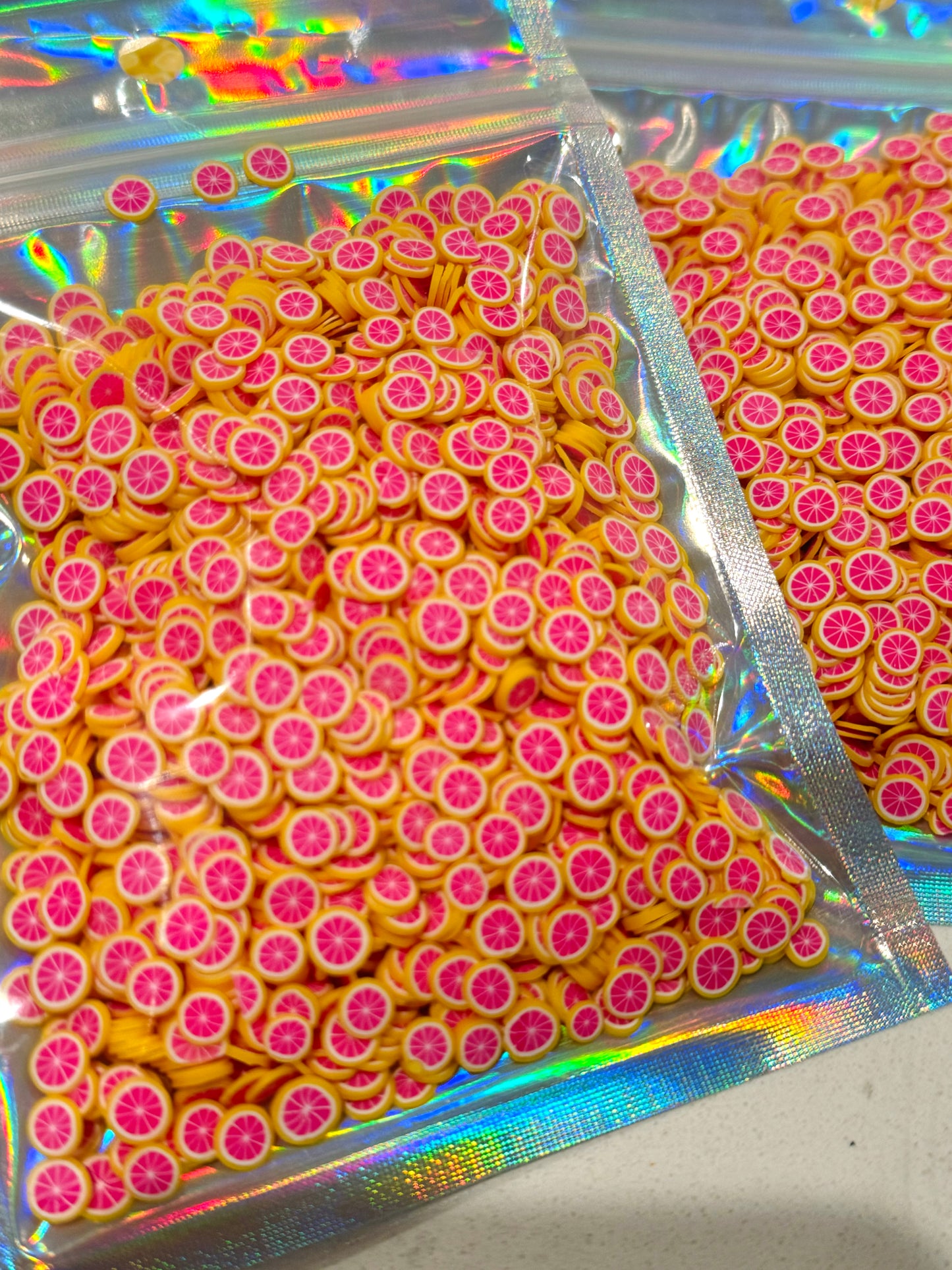 50g Polymer Clay Bag  Pink Orange