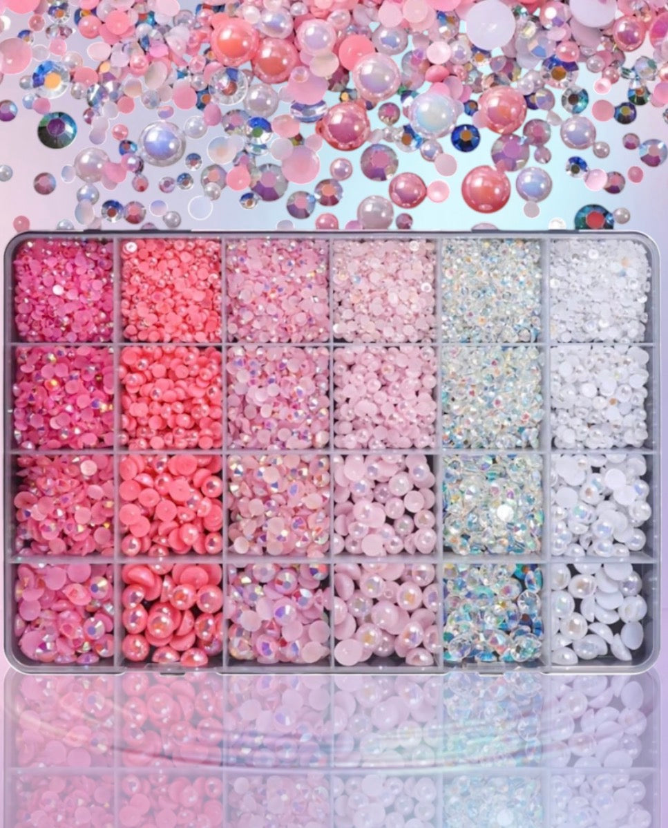 24 grids case and beads
