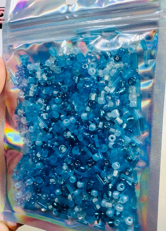 60g Glass Beads Blue