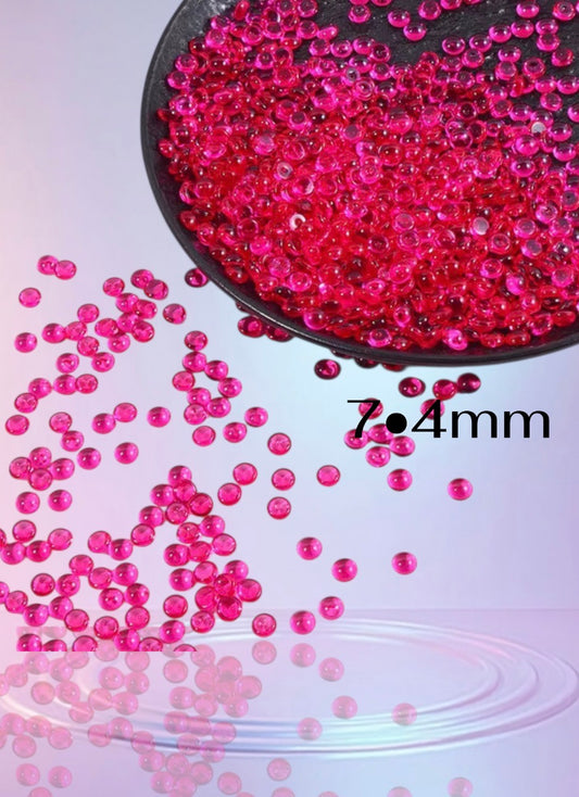 50g plastic beads Hot pink