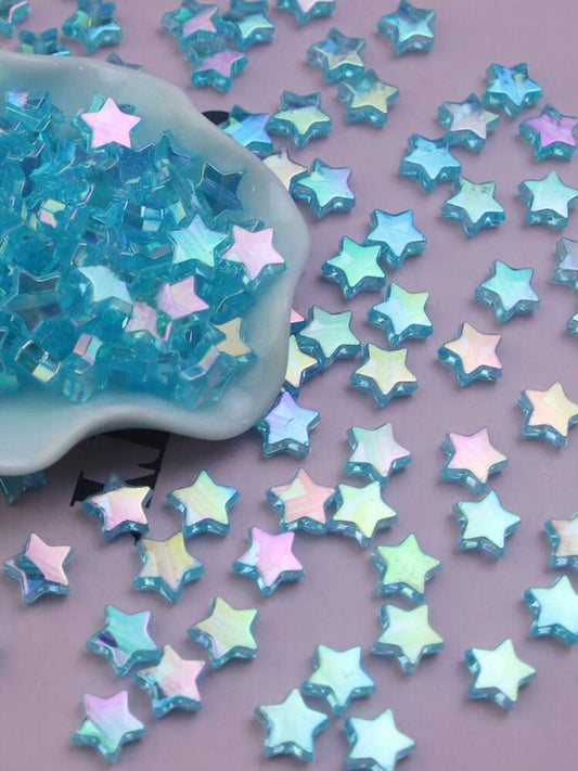 100 Teal acrylic stars