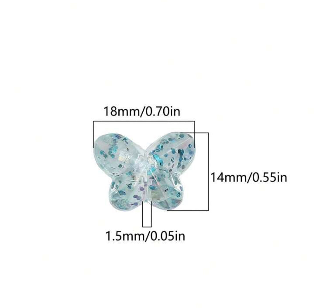 30 pieces butterflies multicolor