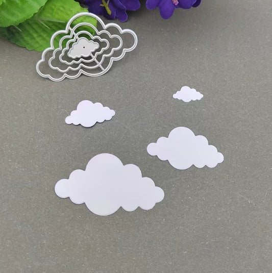 Metallic cutting DIY clouds