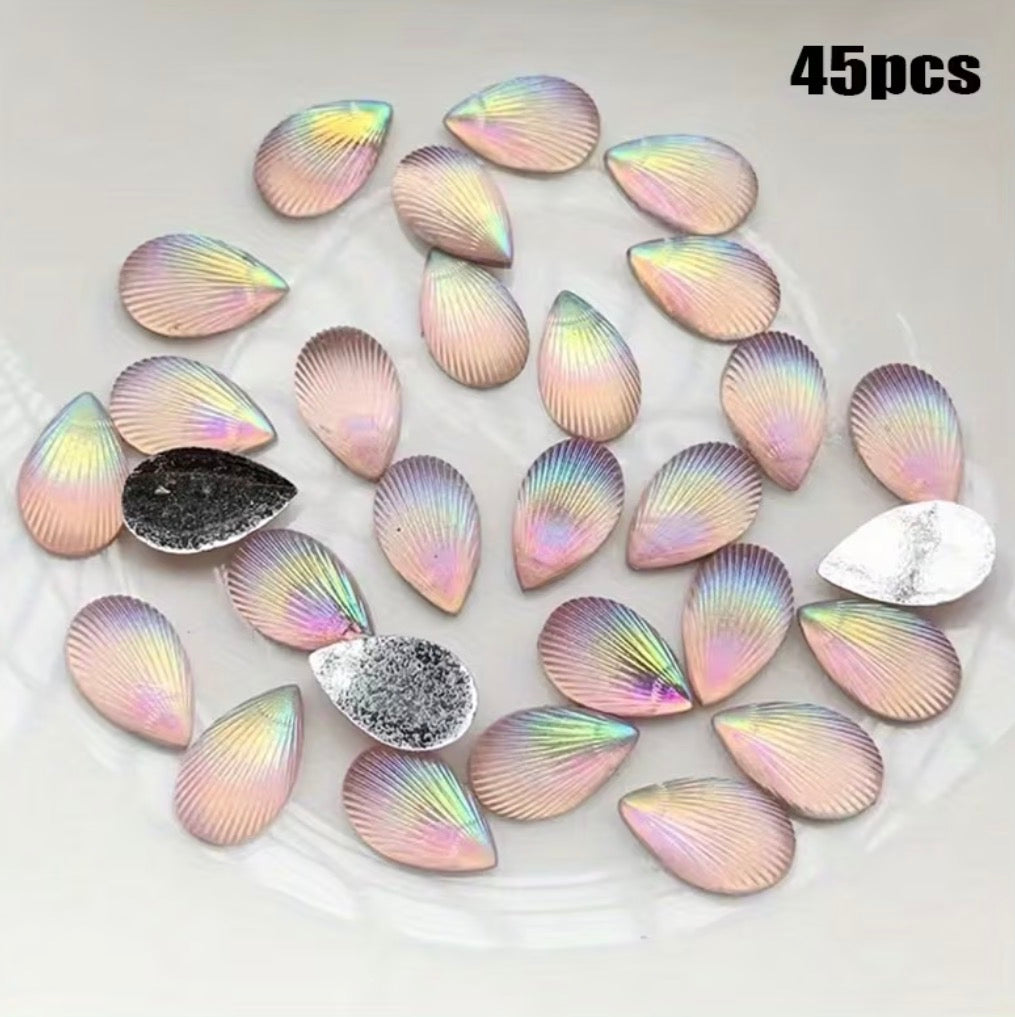 45 shells textured soft pink