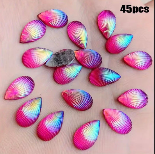 45 shells textured hot pink