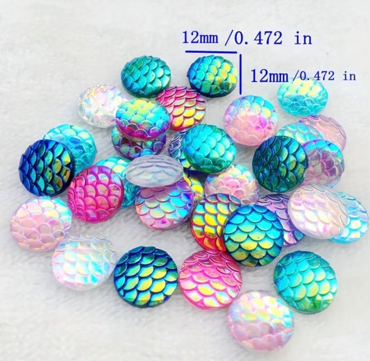 40 mermaid scales textured