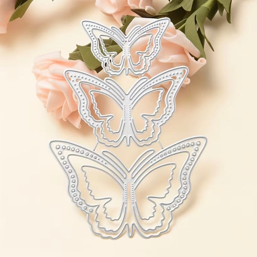 3 Metallic cutting DIY butterflies