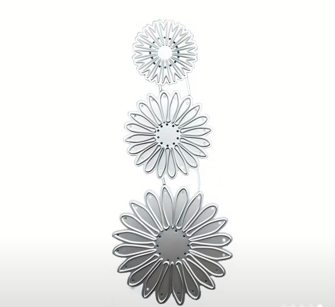 Metallic cutting DIY flower