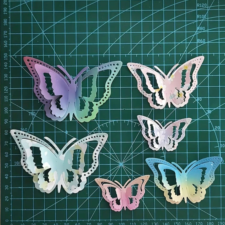 3 Metallic cutting DIY butterflies