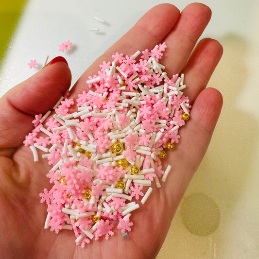 30g Clay holiday pink snowflake