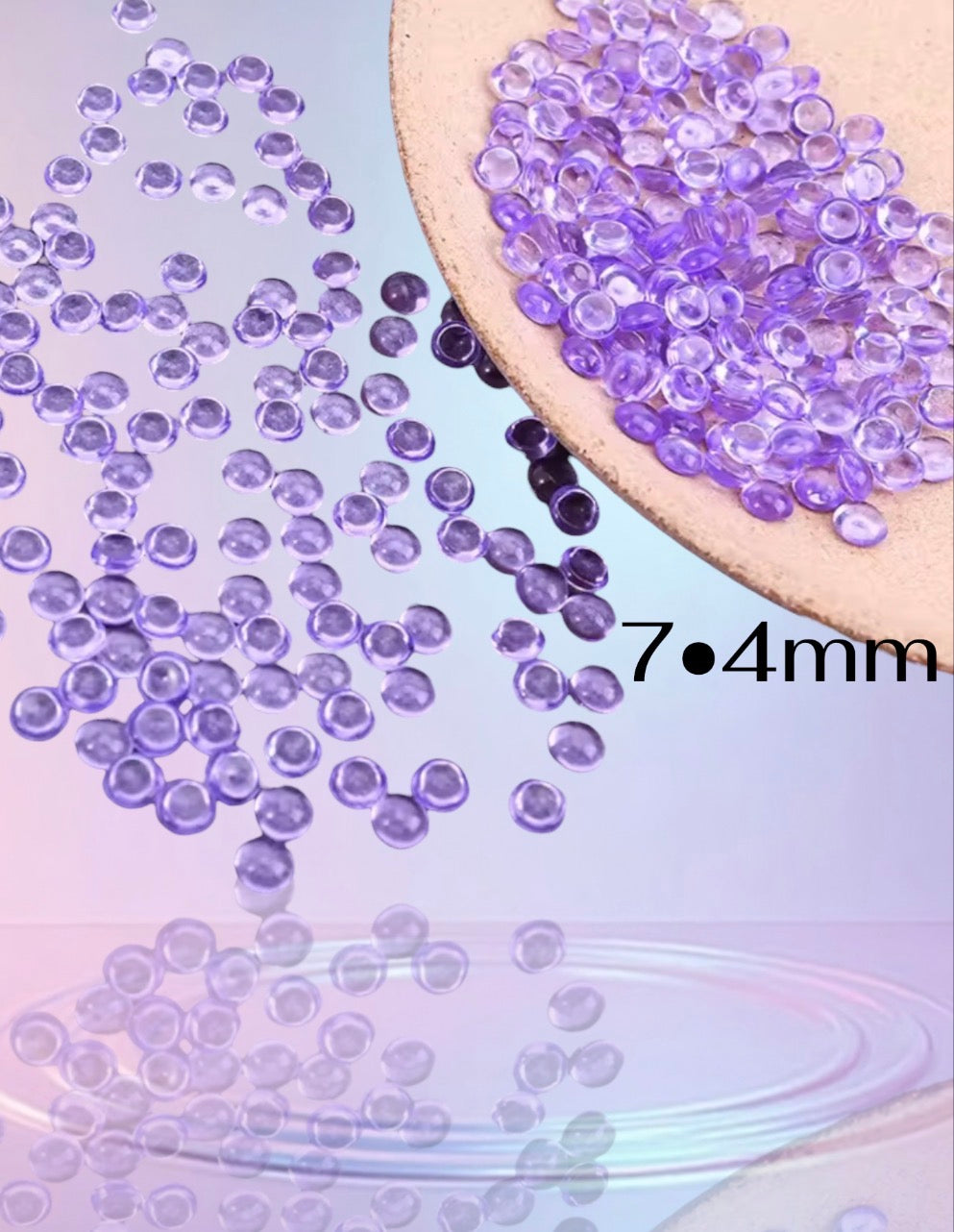 50g plastic beads Lila