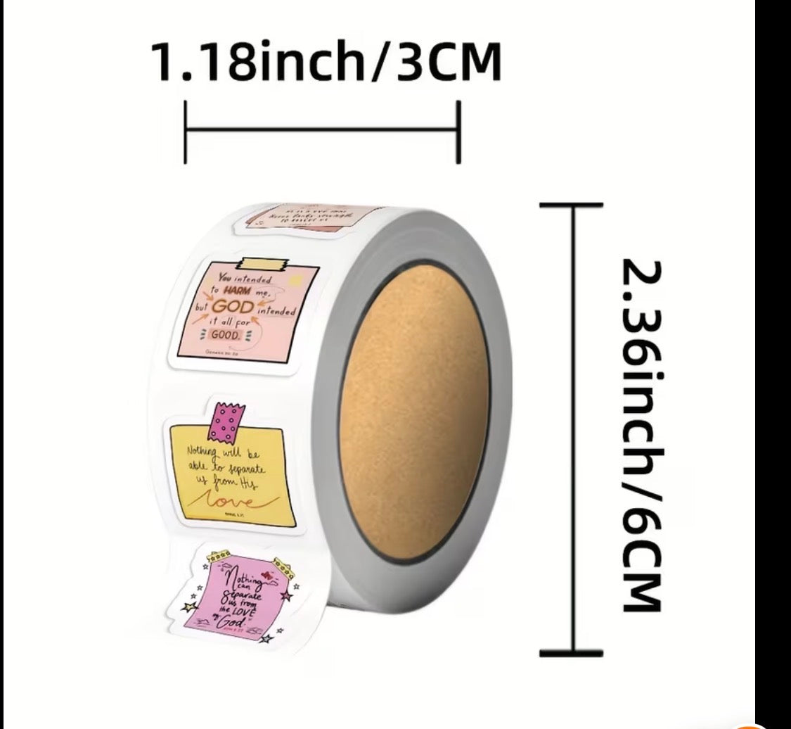 Inspirational  1 roll 500 stickers