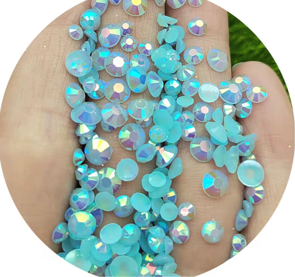 50g Gorgeous teal holographic beads acrylic