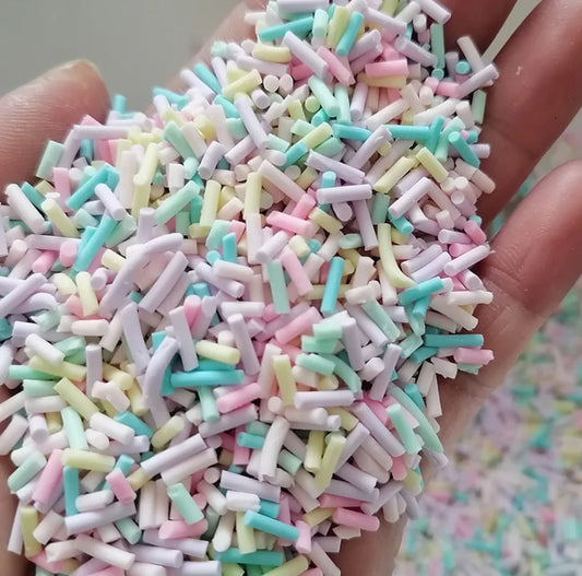 50 Polymer confetti pastel