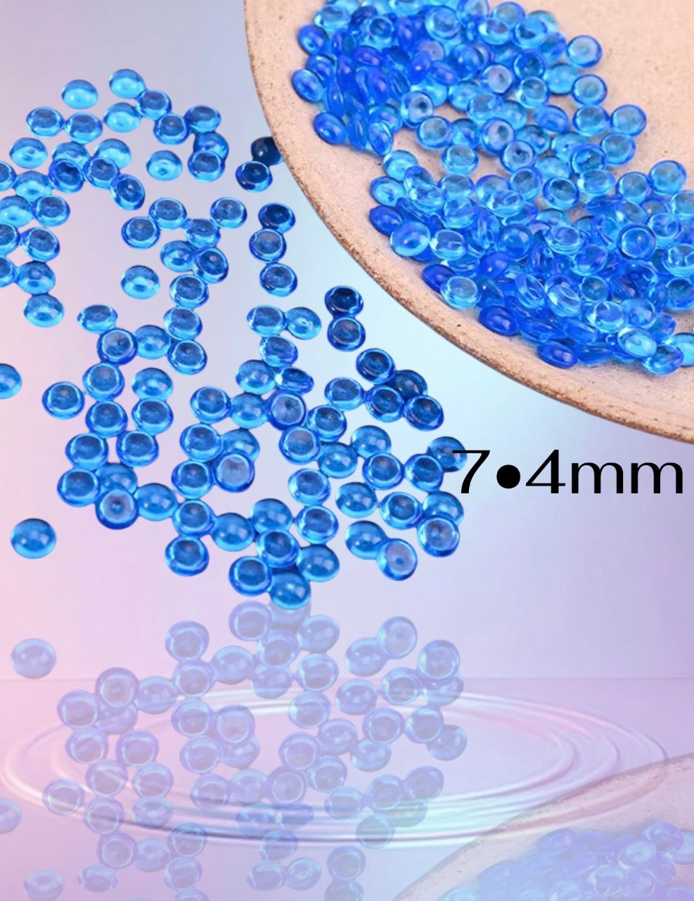 50g plastic beads aqua