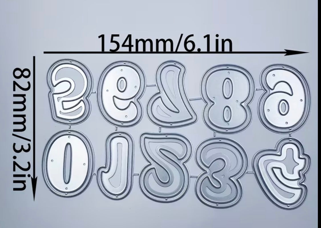 Metallic cutting DIY numbers
