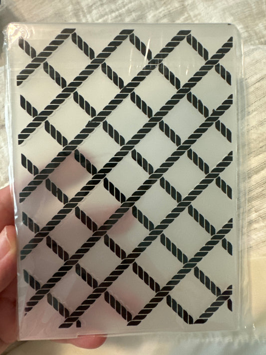 Folder crossed pattern embossing