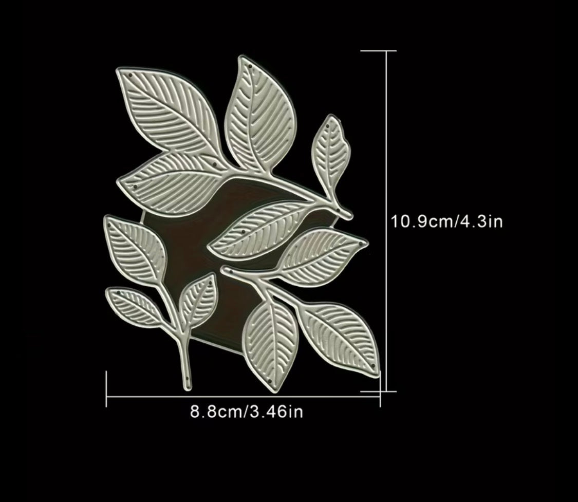 Metallic cutting DIY roses leafs