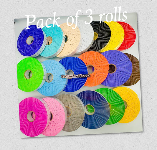 1 set of 3 rolls 3 mm color foam tapes